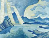 August Babberger, Gewitter am See, 1915, Oil