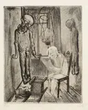 Otto Dix, Der Selbstmörder (Erhängter), 1922, Etching
