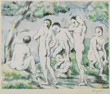 Paul Cézanne, Les Baigneurs (Petite planche), 1896, Lithograph in colours