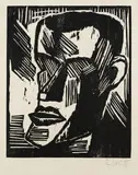 Selbstbildnis by Karl Schmidt-Rottluff, 1914, Woodcut, sold Dec 2006