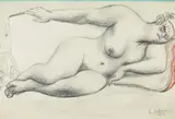 Le Corbusier, Nu couchée, 1932, Pencil drawing