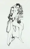 Tom Wesselmann, Monica nude with Matisse, 1990, Aquatint