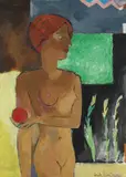 Erich Hartmann, Frauenakt, 1920, Oil on canvas