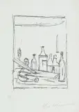 Alberto Giacometti, Bouteilles dans l'atelier
