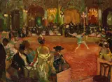 Beppo (Josef) Steinmetz, Tanzdarbietung im eleganten Nachtclub, 1921, Oil on canvas