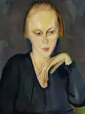 Otto Herbig, Porträt Frau Herbig, 1920, Oil on canvas
