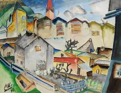 Wilhelm Hillern-Flinsch, Kitzbühl, 1933, Tempera