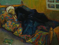 Engelbert Gminska, Ruhender, 1910, Oil on cardboard