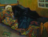Engelbert Gminska, Ruhender, 1910, Oil on cardboard