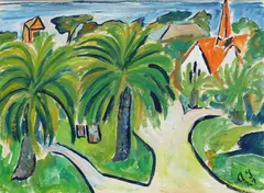 Annemarie Jacob, Riviera, 1921, Gouache