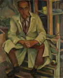 Hermann Mühlen, Bildhauer Kroher, 1931, Oil on canvas