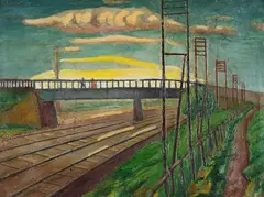 Rudolf Möller, Feldstraßenbrücke, 1909, Oil on canvas