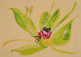 Hermann Finsterlin, Blume mit Fantasietieren, 1922, Watercolour
