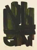 Eau-forte VIII by Pierre Soulages, 1957, Farbradierung auf BFK RIVES (Wasserzeichen), sold Nov 2006