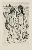 Max Pechstein, Nach dem Bade, 1922/23, Kaltnadel auf Simili-Japan