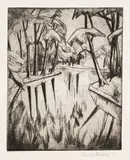Erich Heckel, Parksee, 1914, Drypoint