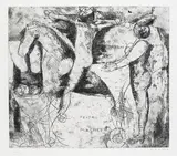 Das Theater der Masken by Marino Marini, 1956, Etching, sold Nov 2006
