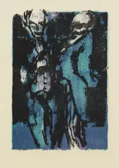 Ältere Herren by Emil Nolde, 1926, Lithograph in colours, sold Nov 2006