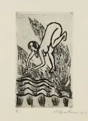 Badende by Max Pechstein, 1913, Etching, sold Nov 2006