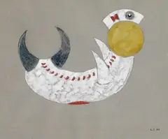 Lothar Schreyer, Tier, Gouache