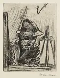 Ludwig Meidner, Selbstbildnis (Ludwig Meidner XXXI), 1924, Etching