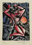 Karl Jakob Hirsch, 2 Bll.: Madonna. Gekreuzigter, 1917, Woodcut