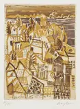 Eduard Bargheer, Blankenese, 1973, Etching in colours