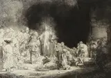 Harmensz. van Rijn Rembrandt, Christus heilt die Kranken. - Genannt: Das Hundertguldenblatt, 1649, Etching