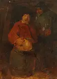 Wilhelm Busch, Zwei Bauern mit Krug