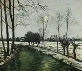 Max Clarenbach, Winterlandschaft - Schwarzbach Wittlear