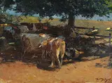 Heinrich von Zügel, Kühe im Baumschatten