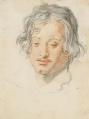 Agnese Dolci, Zugeschrieben - Porträt eines jungen Mannes, Chalk drawing