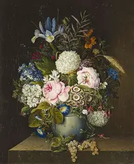 Ernestine Wendel, Blumenstillleben, 1839, Oil on canvas