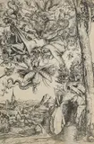 Lucas Cranach d.Ã., Die Versuchung des Hl. Antonius, 1506, Woodcut