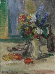 Willy Davidson, Blumenstillleben, Oil on canvas