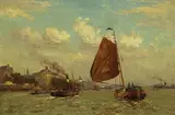 Henricus N. (Henk) Dekker, Hafeneinfahrt, 1930, Oil on canvas