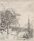 Albert Meyeringh, 12 Bll.: Klassische Landschaften im Hochformat, 1695, Etching