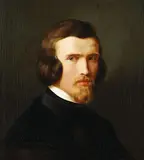 2 Gemälde: Selbstporträt des Malers. Porträt einer jungen Frau by Christian Eduard Boettcher, 1843, Oil on canvas, sold Oct 2006