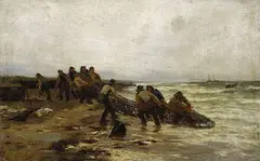 Julius Runge, Fischer an der dänischen Küste, 1883, Oil on canvas