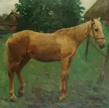 Friedrich Schaper, Ruhender Wallach (Palomino), 1912, Oil on canvas