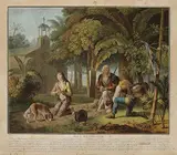 Charles-Melchior Descourtis, 6 Bll.: Paul et Virginie, 1790, Etching and aquatint