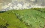 Hans Richard von Volkmann, Landschaft bei Wesseling, 1892, Oil on cardboard