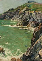Nordische Felsenküste by Eduard Schloemann, 1910, Oil on canvas, sold Oct 2006