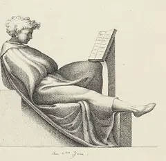 Marie Ellenrieder, Figurenstudie, 1816, Pen and India ink drawing