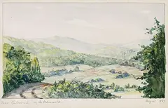 Odenwald by Edward Theodore Compton, 1867, Watercolour, sold Oct 2006
