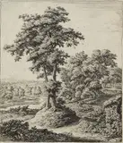 Anthonie Waterloo, Der Prophet Juda vom Löwen getötet, Etching