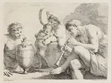 Francesco Bartolozzi, Musizierende Faune, 1790, Engraving