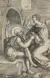 Hans Sebald Beham, Hl. Hieronymus mit dem Engel, 1521, Engraving