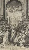 Aliprando Caprioli, Jesus erweckt den Sohn der Witwe zu Naim, Engraving