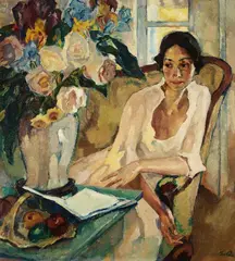 Leo Putz, Damenbildnis, 1922, Oil on canvas